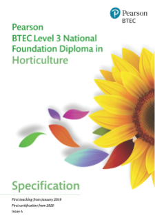 Specification - Pearson BTEC Level 3 National Foundation Diploma in Horticulture 